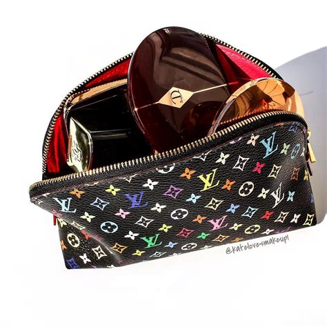 louis vuitton black multicolor cosmetic pouch|louis vuitton cosmetic pouch sizes.